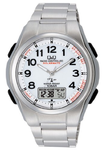 [シチズンQ&Q] 腕時計 キューアンドキュー SOLARMATE (ソーラーメイト) 電波ソーラー クロノグラフ MD02-204 メンズ シルバー